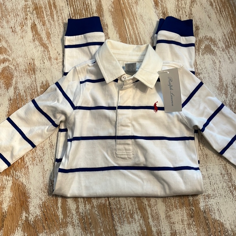 NWT Ralph Lauren One Piece Collared Outfit 9M